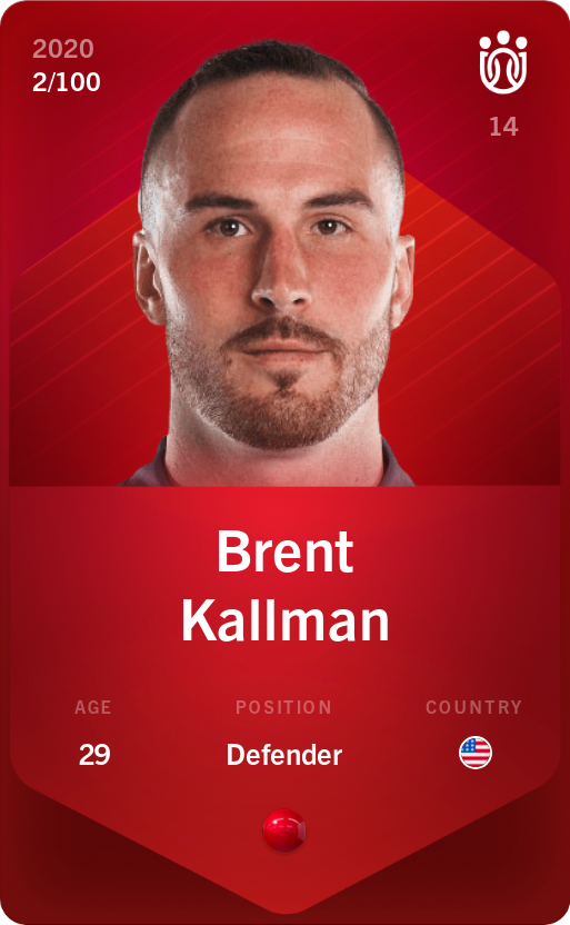 Sorare - Sorare Official - Brent Kallman 2020-21 • Rare 2/100 - NFT # 69726685905219656533457591223189899617738197244397735702522459303927836519953