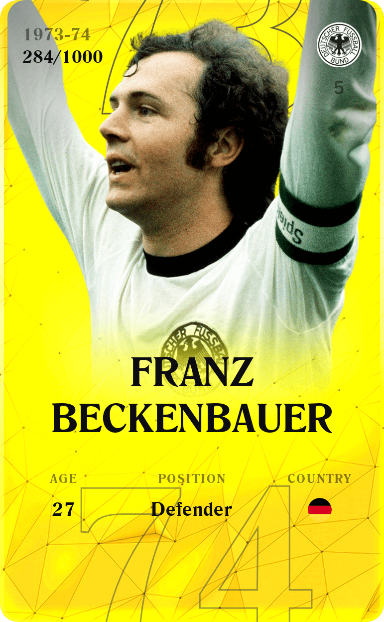 Franz Beckenbauer 1973-74 • Limited 284/1000