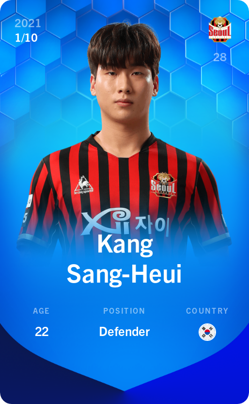 Sorare - Sorare Official - Kang Sang-Heui 2021-22 • Super Rare 1/10 - NFT # 92876309754942608403208475763215425935076975176748092659299818211791095935858