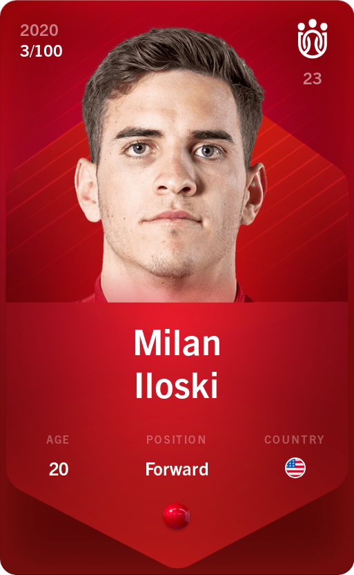Sorare - Sorare Official - Milan Iloski 2020-21 • Rare 3/100 - NFT # 104413695225294173209713808122793265718060693024957997624840711262881578337944