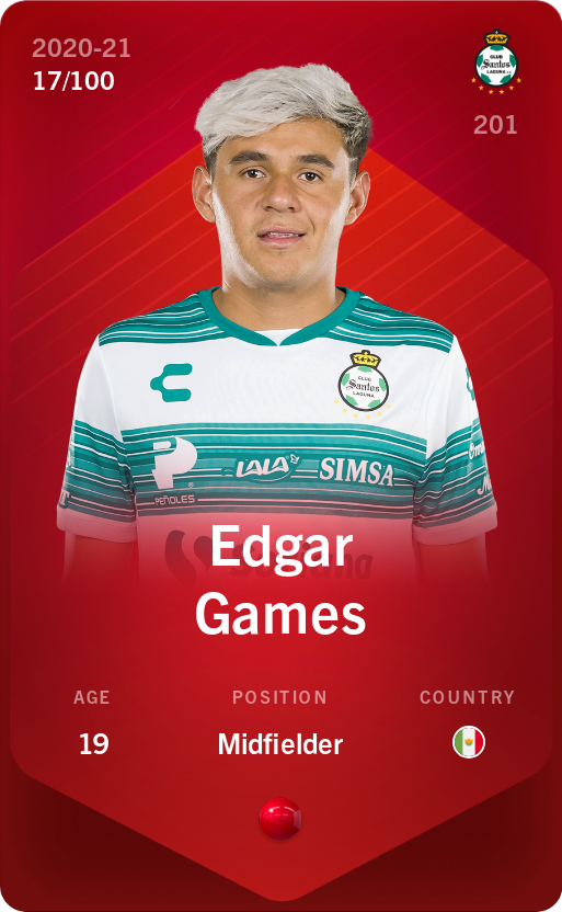 Sorare - Sorare Official - Edgar Games 2020-21 • Rare 17/100 - NFT # 114816151738839669619008587586376862910097097017022345082330222350959399403360