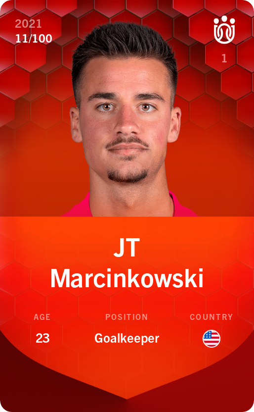 Sorare - Sorare Official - JT Marcinkowski 2021-22 • Rare 11/100 - NFT # 37659945245352577442517503980624746952056031509805992318012514680756507980399