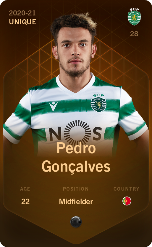 Sorare - Sorare Official - Pedro Gonçalves 2020-21 • Unique - NFT # 5683637363084853770341247178424902587114563664909632213209664649126503250641