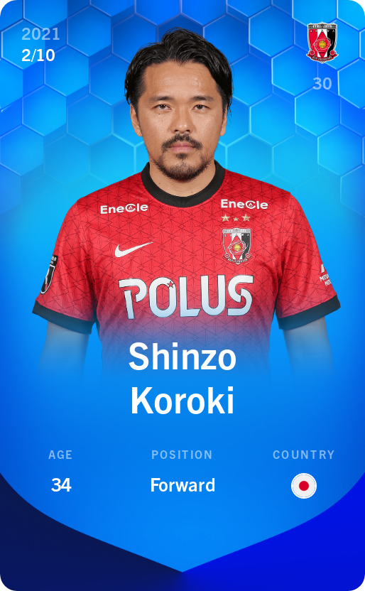 Sorare - Sorare Official - Shinzo Koroki 2021-22 • Super Rare 2/10 - NFT # 73855986007985663200486946701714035808735149873299641644033050245196879132151