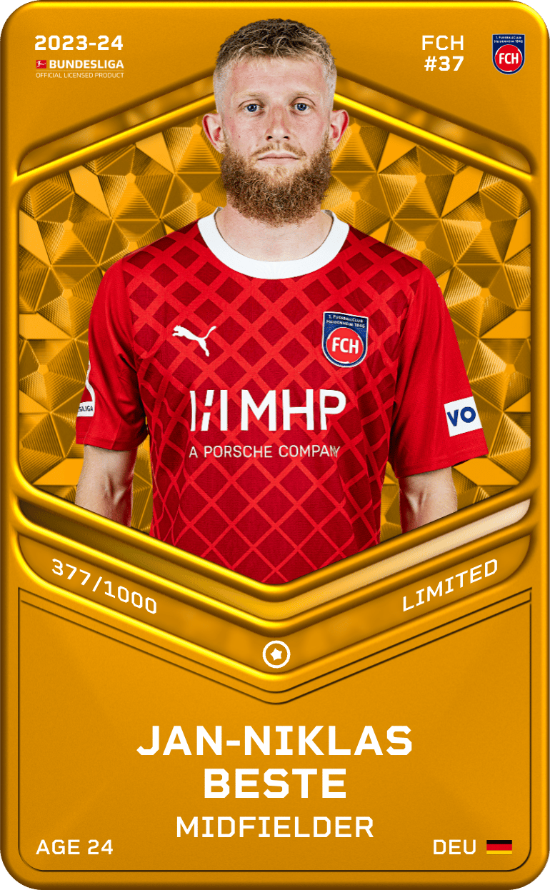 Jan-Niklas Beste 2023-24 • Limited 377/1000