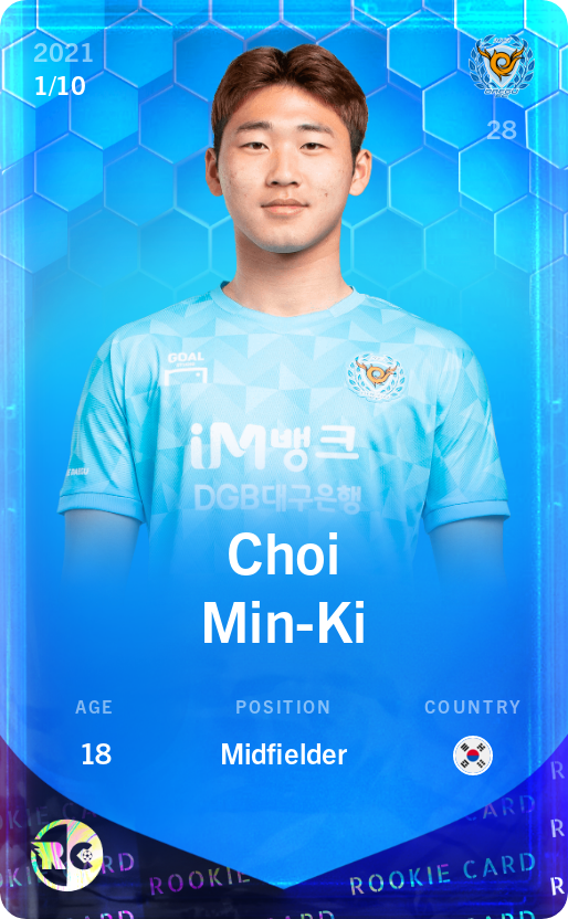 Sorare - Sorare Official - Choi Min-Ki 2021-22 • Super Rare 1/10 - NFT # 70106711930504708363279367476050967328350578559438834104932475058048268905872