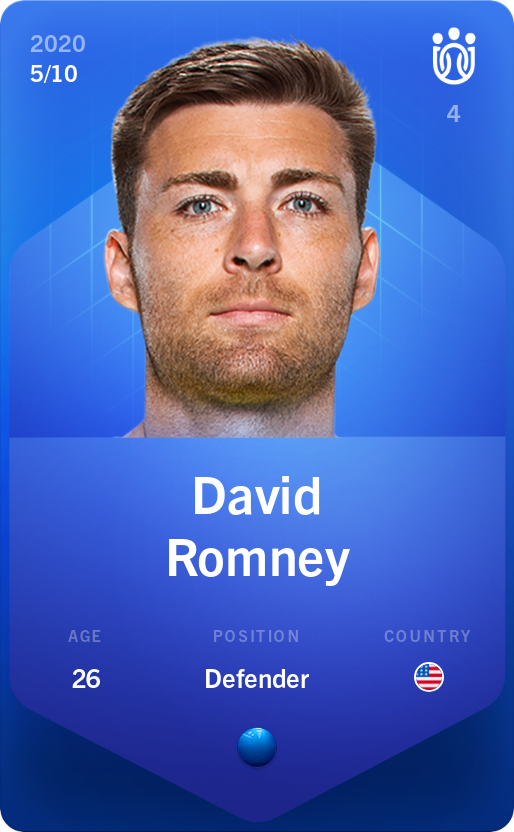 Sorare - Sorare Official - David Romney 2020-21 • Super Rare 5/10 - NFT # 51842179510336148651104198958179849515338228927781176001177001177244279348234
