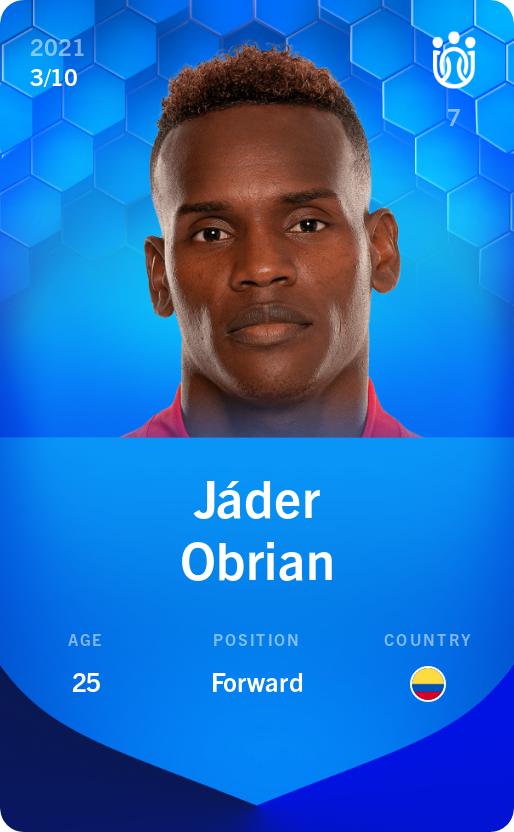 Sorare - Sorare Official - Jáder Obrian 2021-22 • Super Rare 3/10 - NFT # 64367321163488224601925356201888503065181198578288234445626663470183268606638