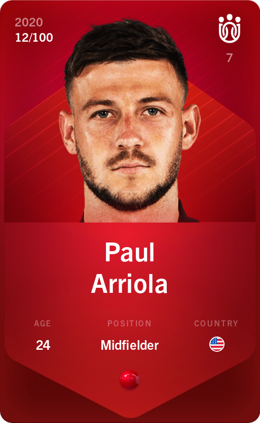 Sorare - Sorare Official - Paul Arriola 2020-21 • Rare 12/100 - NFT # 58480589070574773138125503776151511493774282987146988141818916702655980397005