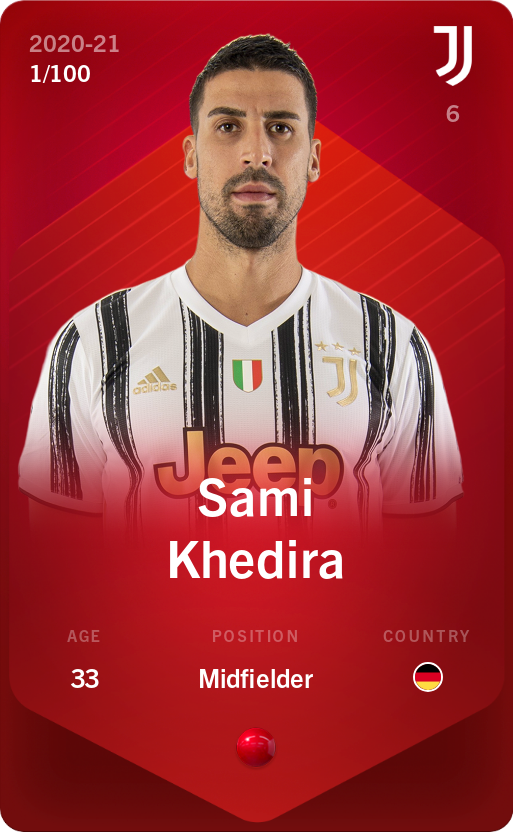 Sorare - Sorare Official - Sami Khedira 2020-21 • Rare 1/100 - NFT # 64476356405433661360395814002001399635548485820171060735762459157784806278375