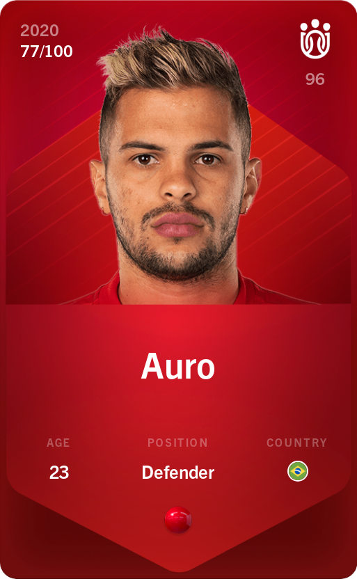 Sorare - Sorare Official - Auro 2020-21 • Rare 77/100 - NFT # 32968389336966856718445927796455360601027014945428991784626564782177559373701