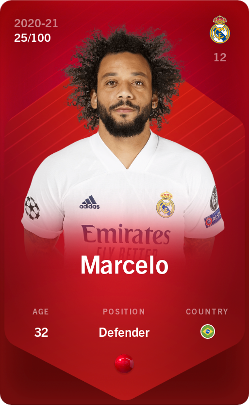 Sorare - Sorare Official - Marcelo 2020-21 • Rare 25/100 - NFT # 16139613378315497809177400062792708540048539843342633245978142987905199162912