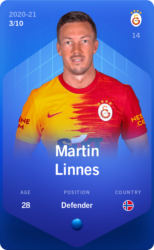 Sorare - Sorare Official - Martin Linnes 2020-21 • Super Rare 3/10 - NFT # 110614156267082907519584620360766163782012829355028832345775331833082050572111