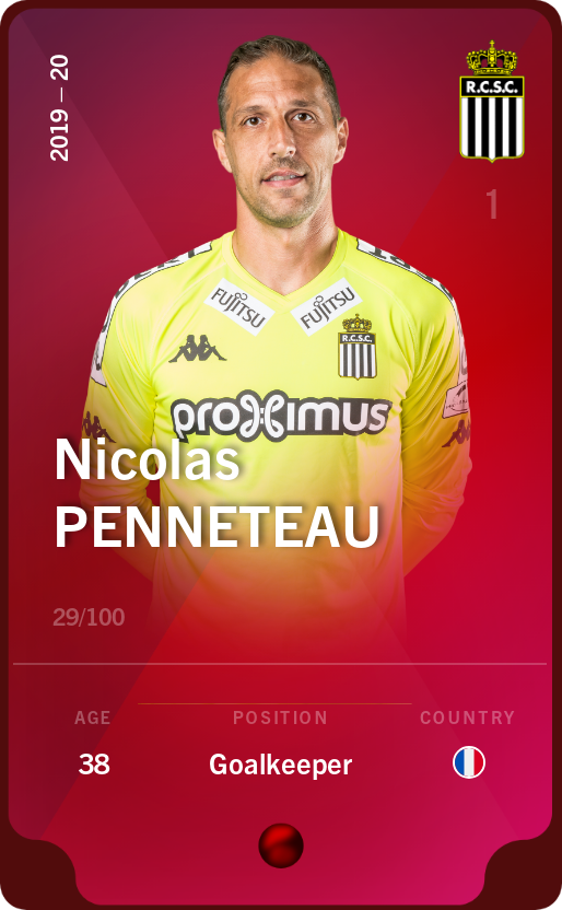 Sorare - Sorare Official - Nicolas Penneteau 2019-20 • Rare 29/100 - NFT # 100750140118707921651646456572802634401316464894132444708547457914593065650249