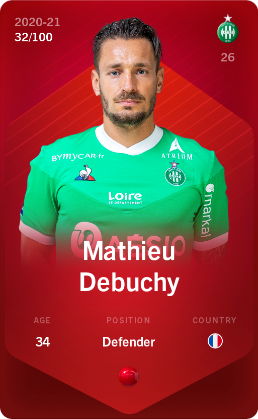 Sorare - Sorare Official - Mathieu Debuchy 2020-21 • Rare 32/100 - NFT # 50179442023086705990154649631196433049286799768665054671706661377003851342747