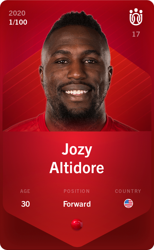 Sorare - Sorare Official - Jozy Altidore 2020-21 • Rare 1/100 - NFT # 24445323598940176489562868627457424723012543335338558293255725432087129834571