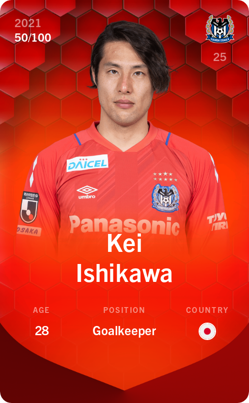 Sorare - Sorare Official - Kei Ishikawa 2021-22 • Rare 50/100 - NFT # 73085089025549050397603465971186763730914557921492846972282836007180627775372