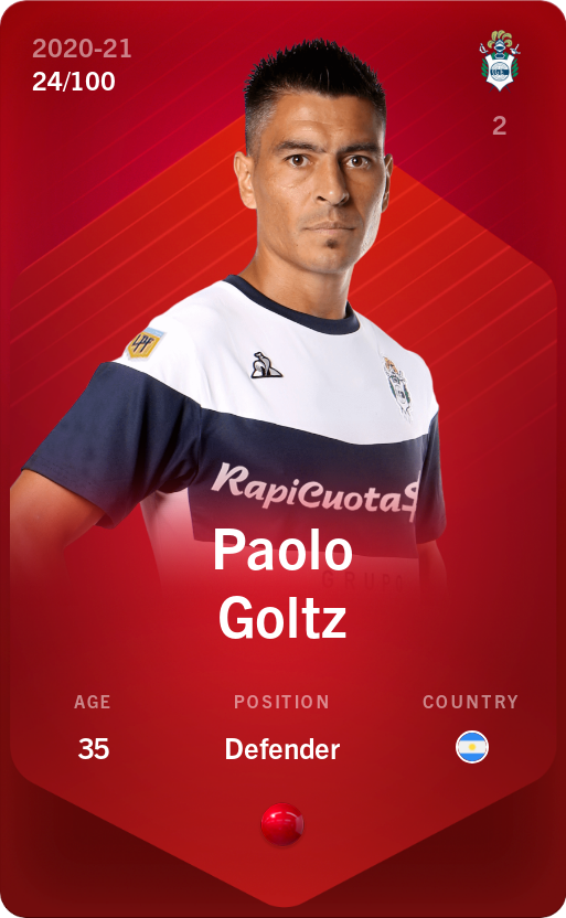 Sorare - Sorare Official - Paolo Goltz 2020-21 • Rare 24/100 - NFT # 104277508128662169272942294954272501661811949917604218505804657219709558787691