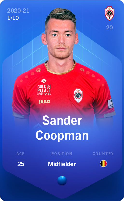 Sorare - Sorare Official - Sander Coopman 2020-21 • Super Rare 1/10 - NFT # 61789787399730659191391636638132298047376467332846870362486447378393499018731