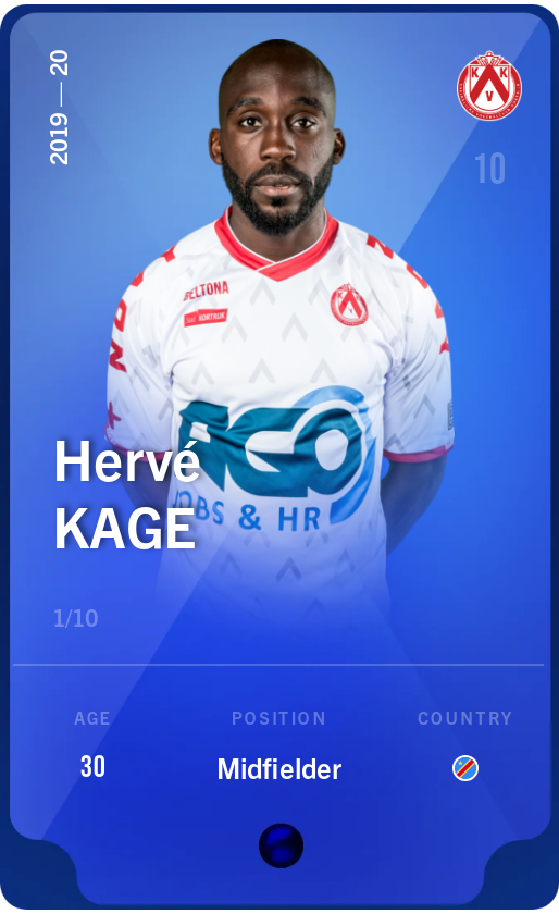 Sorare - Sorare Official - Hervé Kage 2019-20 • Super Rare 1/10 - NFT # 110021800319862475446121181215970847140581253665943599699290334074120622331317