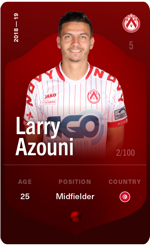 Sorare - Sorare Official - Larry Azouni 2018-19 • Rare 2/100 - NFT # 77236013379407558695994688064482727383931323309788517713719350653176419028015