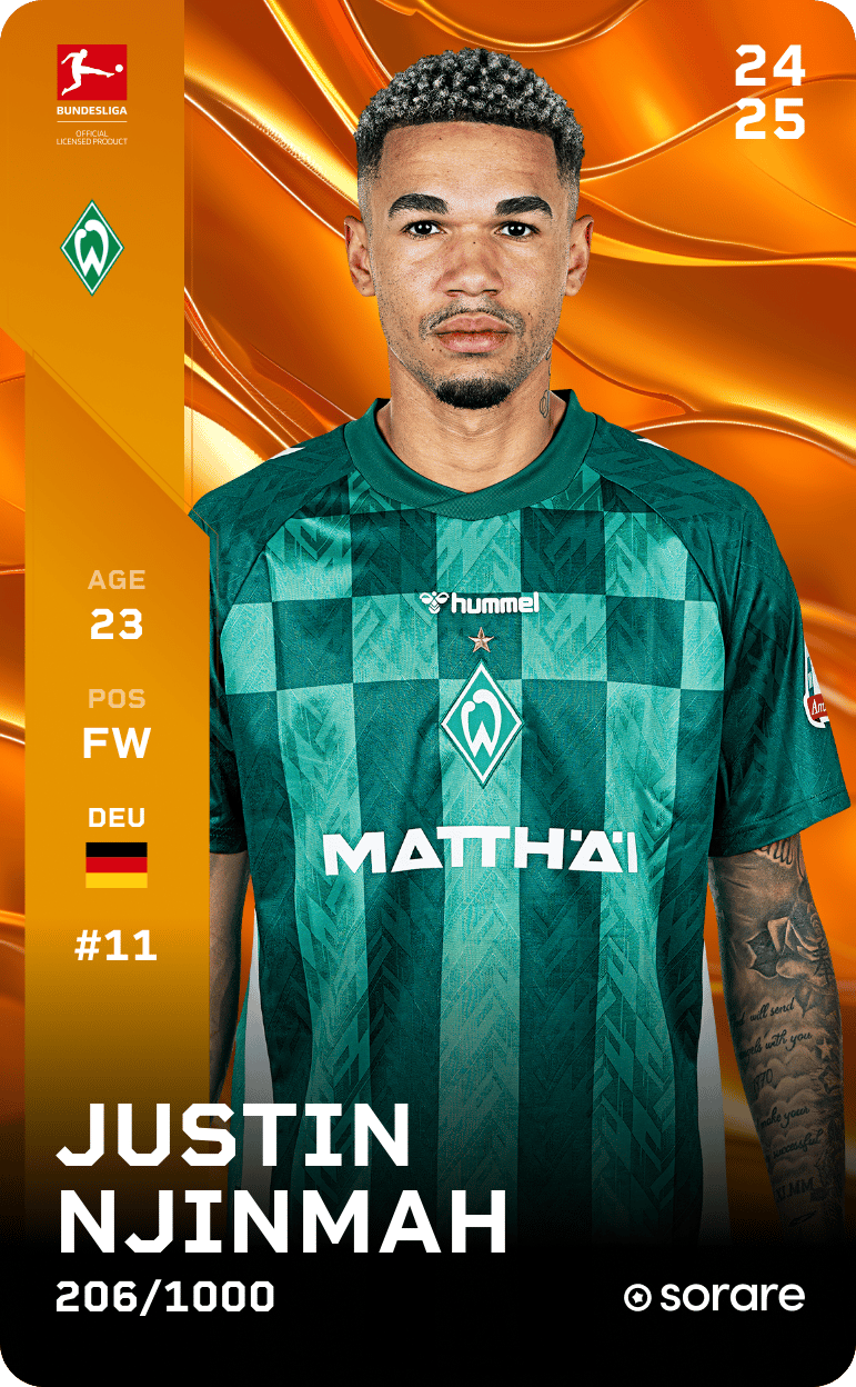 Justin Njinmah 2024-25 • Limited 206/1000