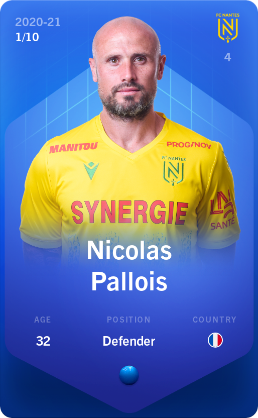 Sorare - Sorare Official - Nicolas Pallois 2020-21 • Super Rare 1/10 - NFT # 7430252015592636096876618924435225698210388129770400696552332204176026828259