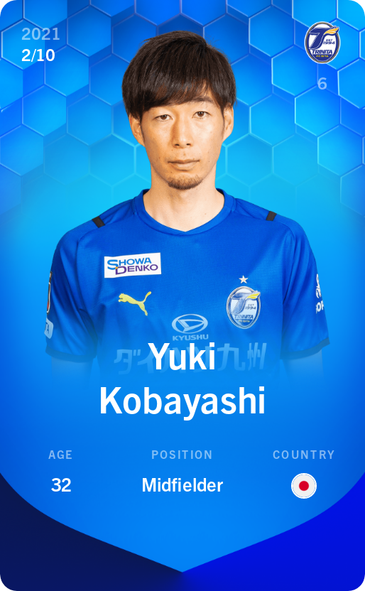 Sorare - Sorare Official - Yuki Kobayashi 2021-22 • Super Rare 2/10 - NFT # 6969706264531663164141591305812215101454940524856246799173596517573155355732