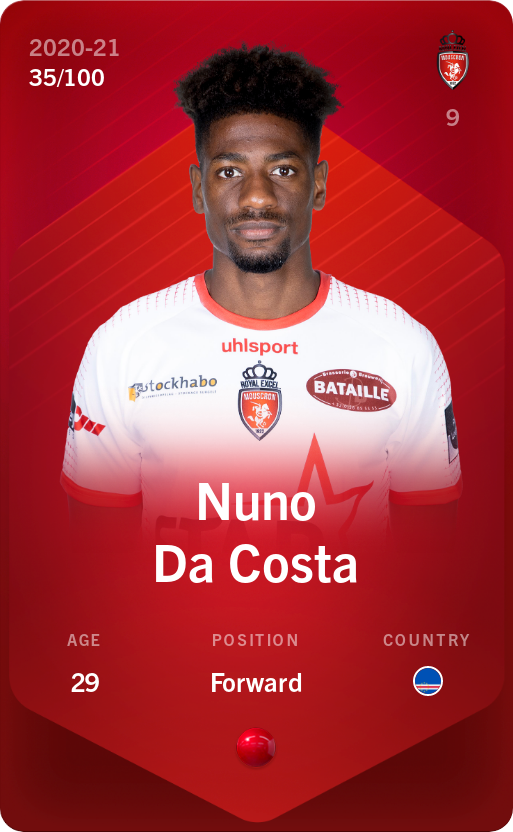 Sorare - Sorare Official - Nuno Da Costa 2020-21 • Rare 35/100 - NFT # 24641913574551084991382910031560389807536279538147720752893884241490090867556