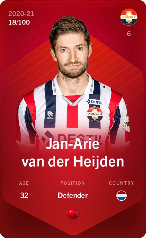 Sorare - Sorare Official - Jan-Arie van der Heijden 2020-21 • Rare 18/100 - NFT # 31474148508402425503479897270706991934527542103990426983173406159954202506163