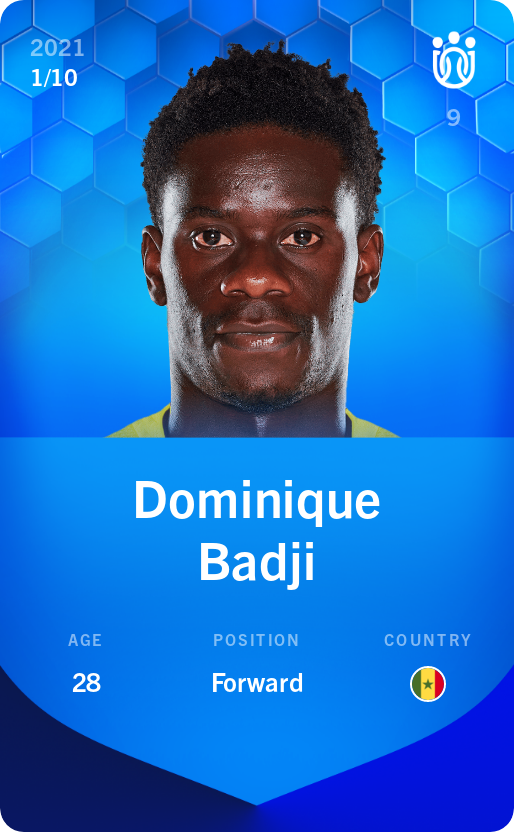 Sorare - Sorare Official - Dominique Badji 2021-22 • Super Rare 1/10 - NFT # 111610560745144885022233379517356435920279695252358913205468469933095169741280