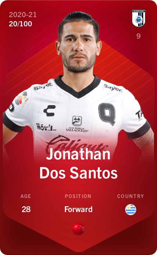 Sorare - Sorare Official - Jonathan Dos Santos 2020-21 • Rare 20/100 - NFT # 51472888626804520099100315350049300119249242483396464752167855001365590045194