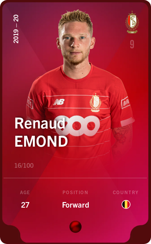 Sorare - Sorare Official - Renaud Emond 2019-20 • Rare 16/100 - NFT # 46471025018023036571563417108989718577833188932977170521112001203837967481082