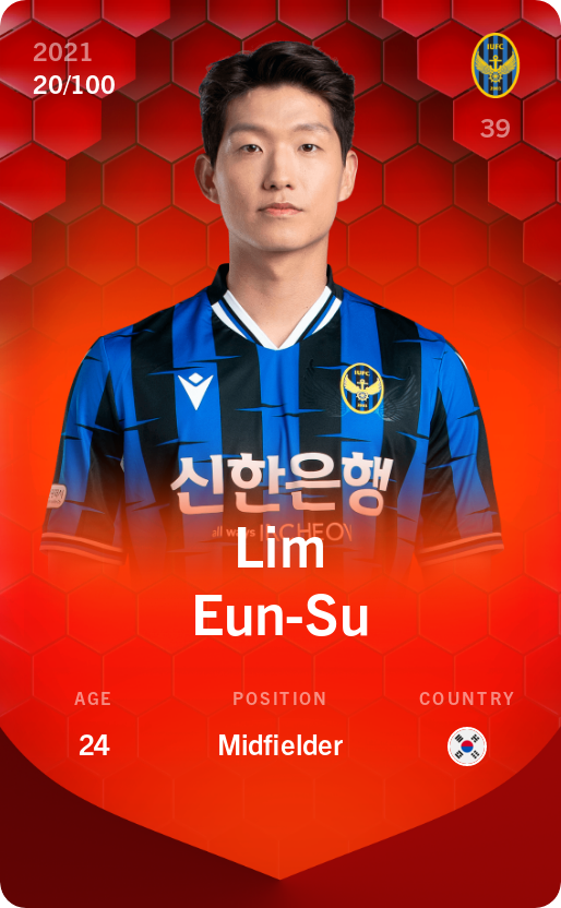 Sorare - Sorare Official - Lim Eun-Su 2021-22 • Rare 20/100 - NFT # 91104747131854903183144087154115983828427260738682878604772340235700874256794