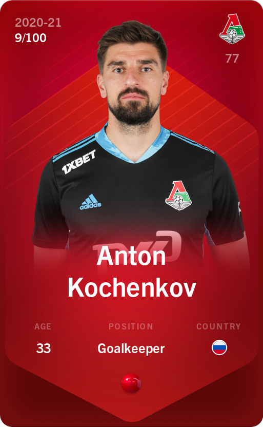 Sorare - Sorare Official - Anton Kochenkov 2020-21 • Rare 9/100 - NFT # 7925970412383570670625233522637981429084560548464854080033595859562642032905