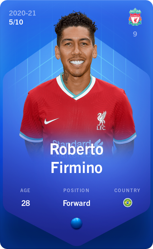 Sorare - Sorare Official - Roberto Firmino 2020-21 • Super Rare 5/10 - NFT # 92075922723443082515054293549074902129903554164880169962204369519427868567564