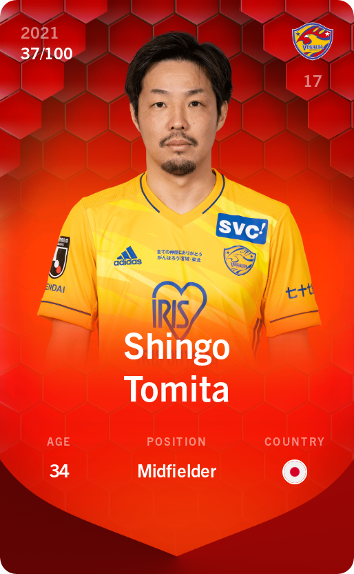 Sorare - Sorare Official - Shingo Tomita 2021-22 • Rare 37/100 - NFT # 19334913954340297298228008140482705543960637251667597079821646680918311617657