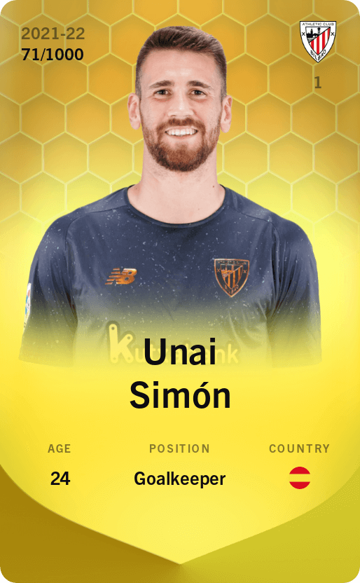 Unai Simón 2021-22 • Limited 71/1000