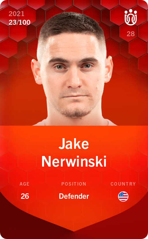 Sorare - Sorare Official - Jake Nerwinski 2021-22 • Rare 23/100 - NFT # 43788330659073535158353778027377208200883687701159033282539436990504583235563
