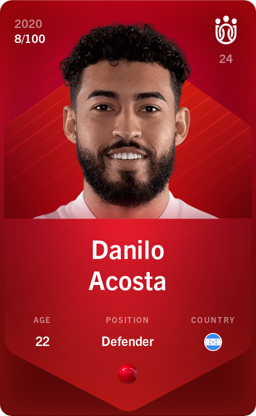 Sorare - Sorare Official - Danilo Acosta 2020-21 • Rare 8/100 - NFT # 47022888448786928644339084885160977425261862115047411539017461306553824254806