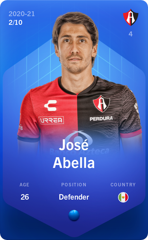 Sorare - Sorare Official - José Abella 2020-21 • Super Rare 2/10 - NFT # 34307394726146815875563262453469161023813689119084576109113340439153838127521