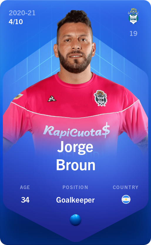Sorare - Sorare Official - Jorge Broun 2020-21 • Super Rare 4/10 - NFT # 100324562812747403732832879238150443906643959305398153630269333708453661114473