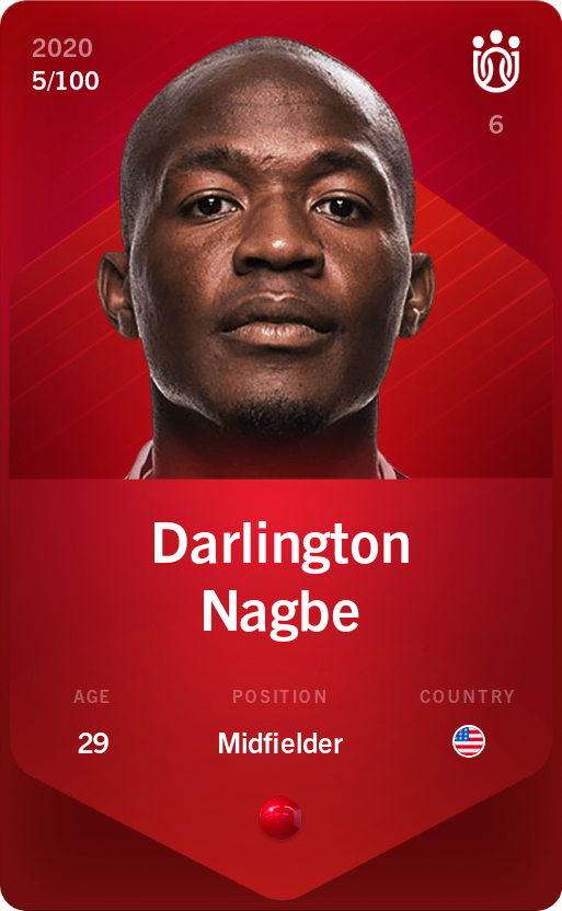 Sorare - Sorare Official - Darlington Nagbe 2020-21 • Rare 5/100 - NFT # 11288828568990616486823844117612072533681784163271521441324382586270648564993