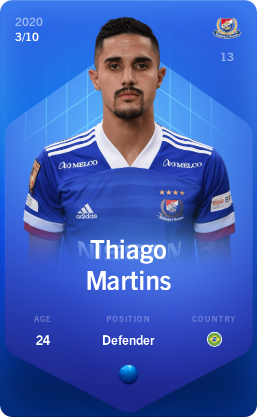 Sorare - Sorare Official - Thiago Martins 2020-21 • Super Rare 3/10 - NFT # 111279275513927120291972813622712324661124727798296751420597983892550836646793