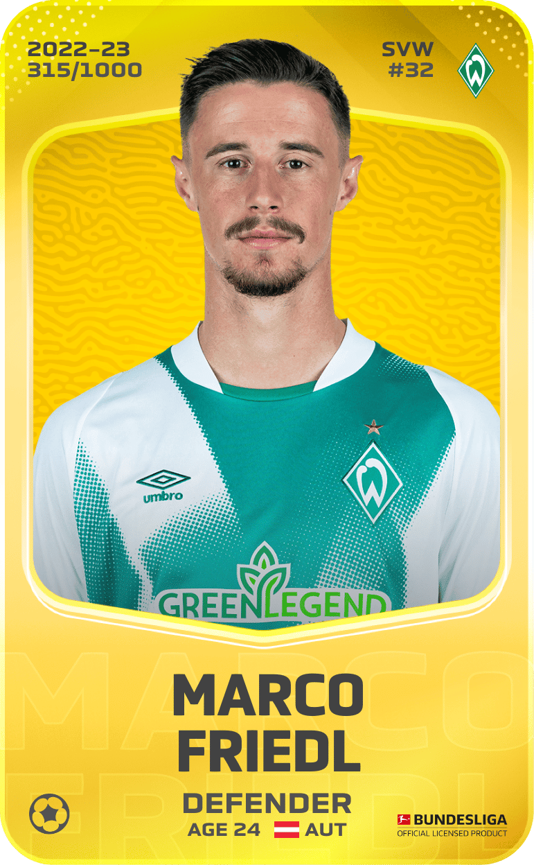 Marco Friedl 2022-23 • Limited 315/1000