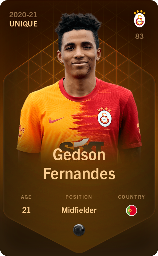 Sorare - Sorare Official - Gedson Fernandes 2020-21 • Unique - NFT # 79238215609128860502541833718080432549515174320865619027965030347609650674035