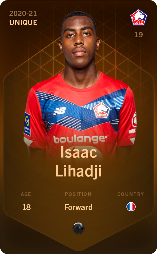 Sorare - Sorare Official - Isaac Lihadji 2020-21 • Unique - NFT # 92714160051253468454707623121781200372829930779919840960610926673732975534211