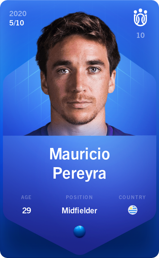 Sorare - Sorare Official - Mauricio Pereyra 2020-21 • Super Rare 5/10 - NFT # 61329902837710795525942807417707550541218205141789995274894577210147027763455