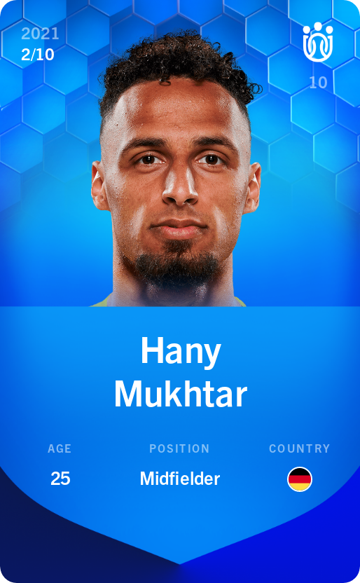 Sorare - Sorare Official - Hany Mukhtar 2021-22 • Super Rare 2/10 - NFT # 73378447726725896889554782317947703739403642194709168832700664194879531238790
