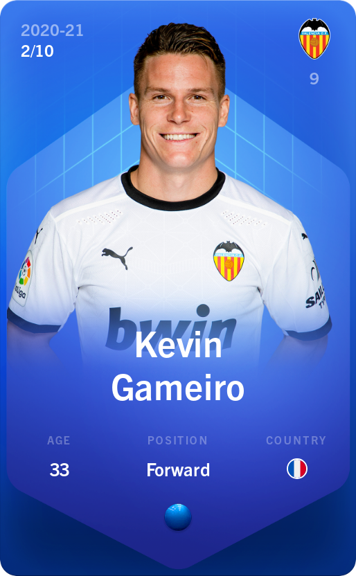 Sorare - Sorare Official - Kevin Gameiro 2020-21 • Super Rare 2/10 - NFT # 109079471151147907766431173356270867047348393029043354185234808530785919706272